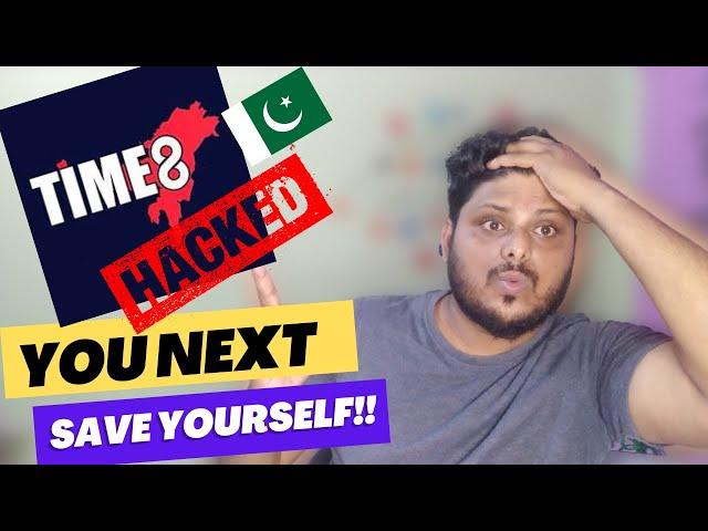 Indian news channel hacked by Pakistani hackers - Indian Reaction | Time 8 news hacked