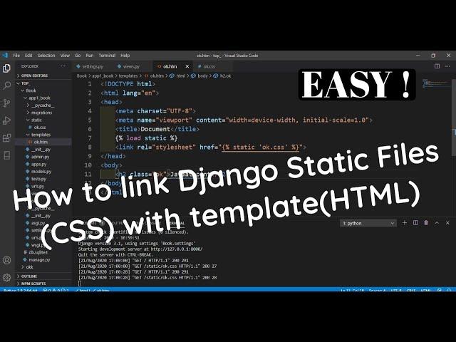 How to link  Static Files(CSS) in Django  with template(HTML)