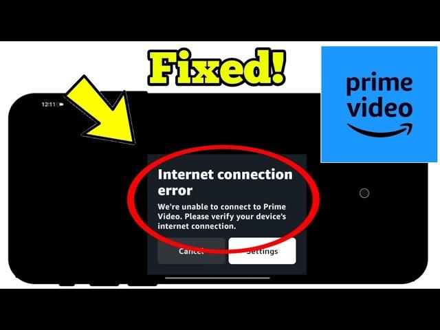 How To Fix Amazon Prime Video App Internet connection error We're unable to connect to Prime Video.