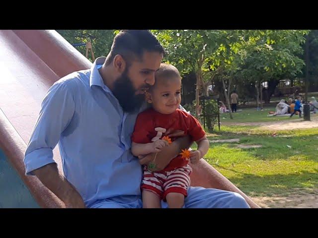 Muhammad Abdullah Faheem Enjoying Fun Slide with Papa Umer Faheem (MBA) Certified Digital Strategist