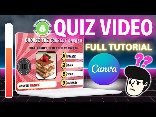 How to Make Monetizable Quiz Video in Canva: Step-by-Step Tutorial Canva Quiz Maker