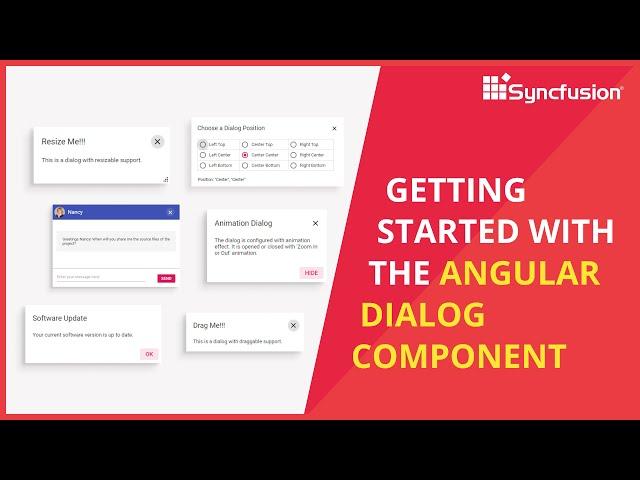 Getting Started with the Angular Dialog Component