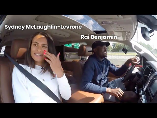 Sydney McLaughlin-Levrone and Rai Benjamin - Funny car ride