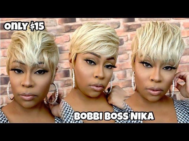 $15 Blonde Pixie | Bobbi Boss Full Cap Wig- Nika