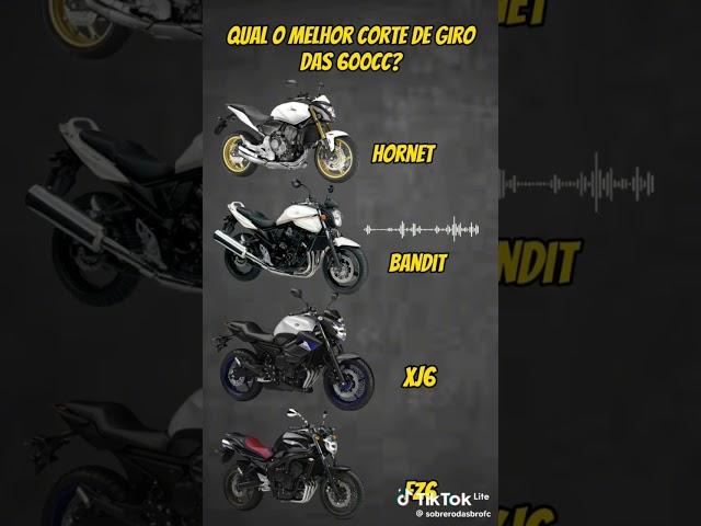 Qual 600cc tem o melhor corte de giro??️ #hornet #xj6 #bandit #fz6 #viral