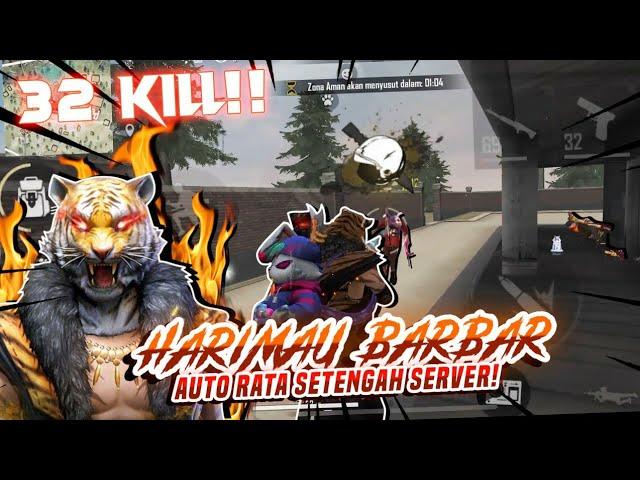 RATA SETENGAH SERVER !! NGEBAR BAR PAKE BUNDLE HARIMAU | FREE FIRE BATTLEGROUNDS