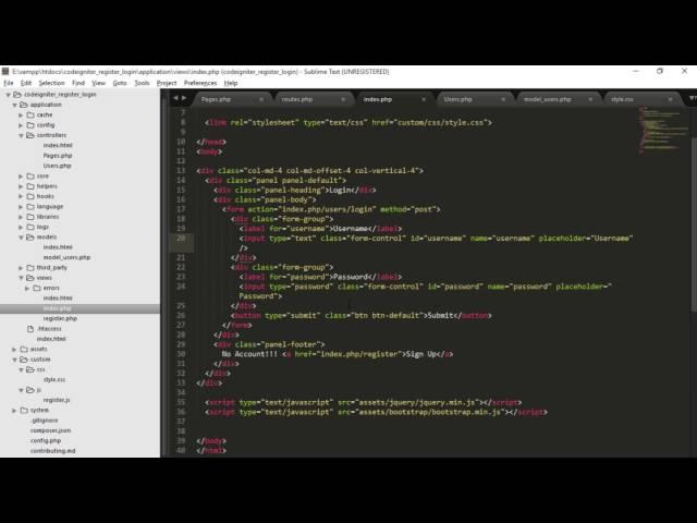 Codeigniter Tutorial - Register & Login with Ajax Part 6 Login (1/2)