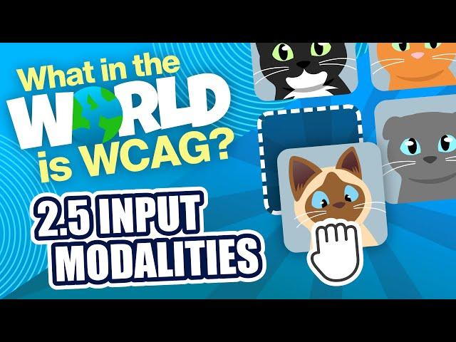 What is WCAG? 2.5 Input modalities