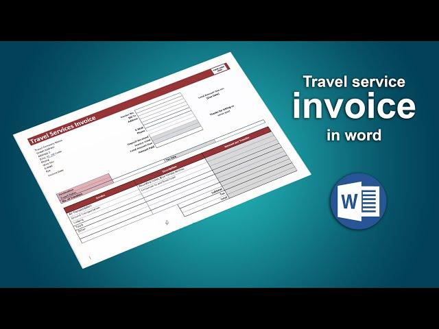 How to Create Travel service invoice Using MS Microsoft word