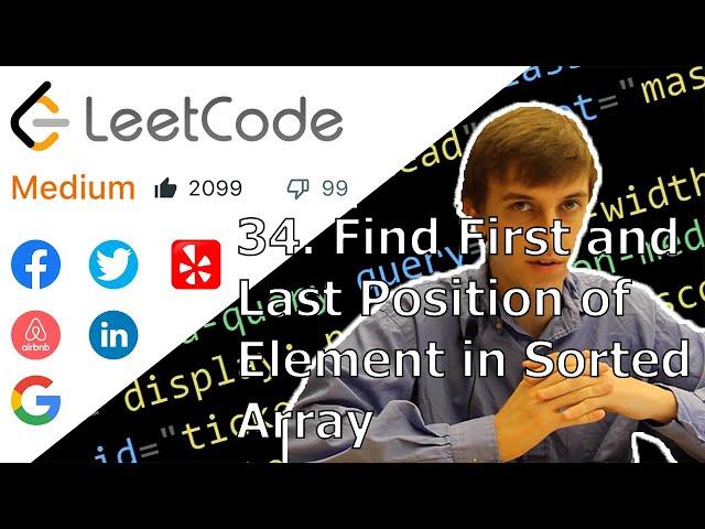 LeetCode Find First and Last Position of Element in Sorted Array Solution Explained - Java