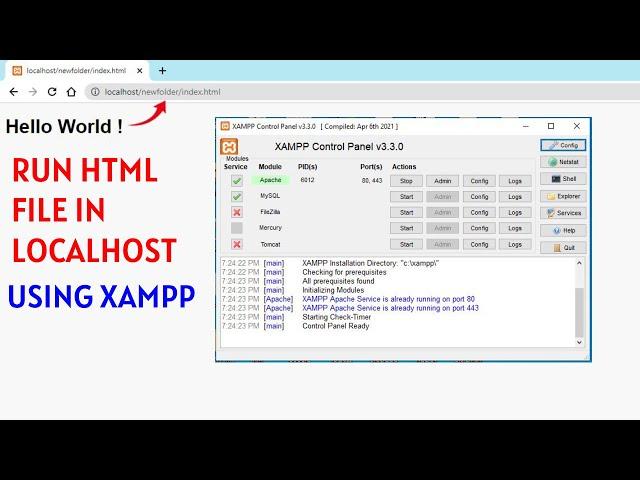 How to Run HTML File in Localhost Using XAMPP | How to Open Html File in Browser