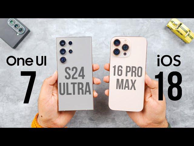 Samsung S24 Ultra (One UI 7) vs iPhone 16 Pro Max Speed Test - Android Beats iPhone?