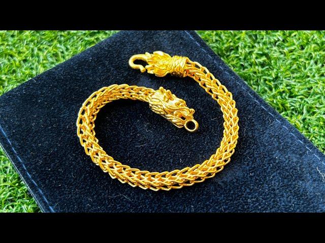 Solid 999.9 (24K) Gold Dragon Bracelet