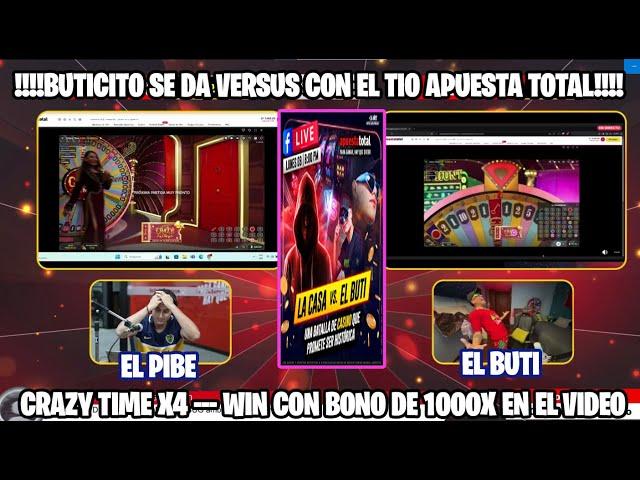 BUTI se da VERSUS CON EL TIO APUESTA TOTAL y le gana LA COPA CON UN CRAZY TIME 200x #viralvideo