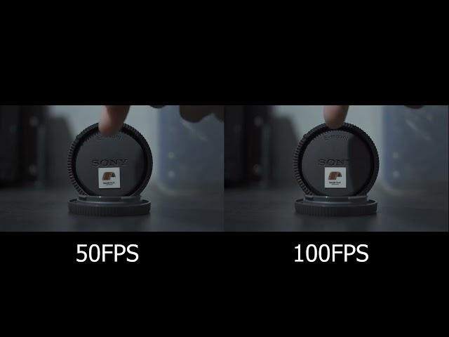 Sony A7III test frame rate 50p vs 100p slow motion 50%