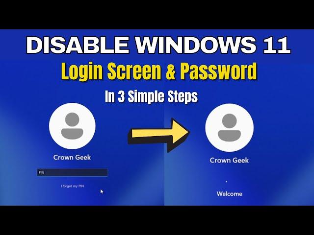 How to Disable Windows 11 Login Password and Lock Screen | Remove Password From Windows 11