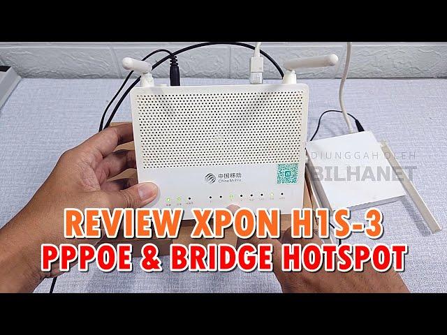 Cara Setting ONT H1s-3 Mode PPPoE dan Bridge Hotspot Lengkap Sampai Testing