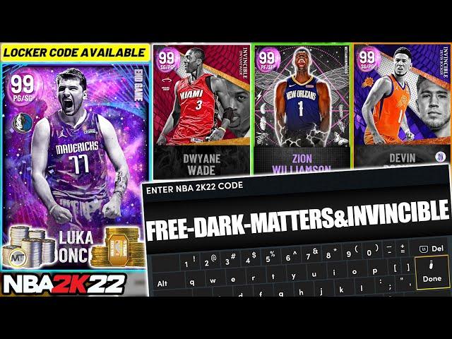 FREE INVINCBLE LOCKER CODE REACTIVATED! ALL ACTIVE LOCKER CODES FOR FREE DARK MATTERS! NBA 2K22