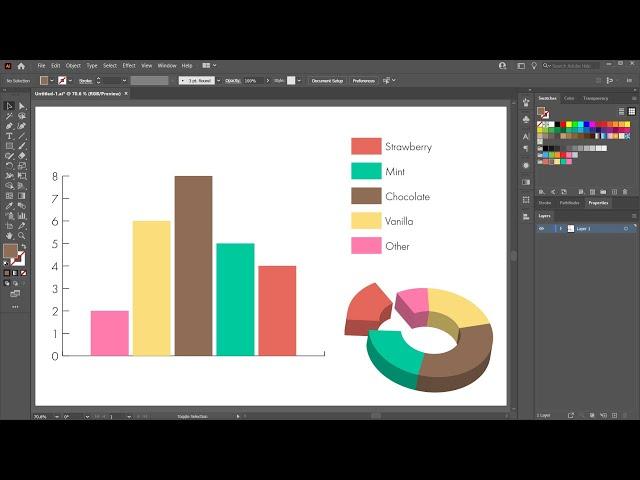 How to Create a Column and Pie Graph in Adobe Illustrator