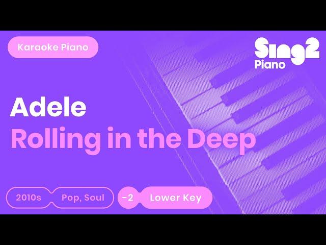 Adele - Rolling In The Deep (Lower Key) Piano Karaoke