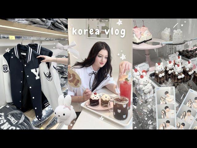 KOREA VLOG 🫧 yonsei university, shopping in hongdae, cute cafes, photobooths, what i eat