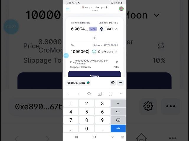 How to buy tokens / assets in CRONOS BLOCKCHAIN , easy swap method using Crodex.app