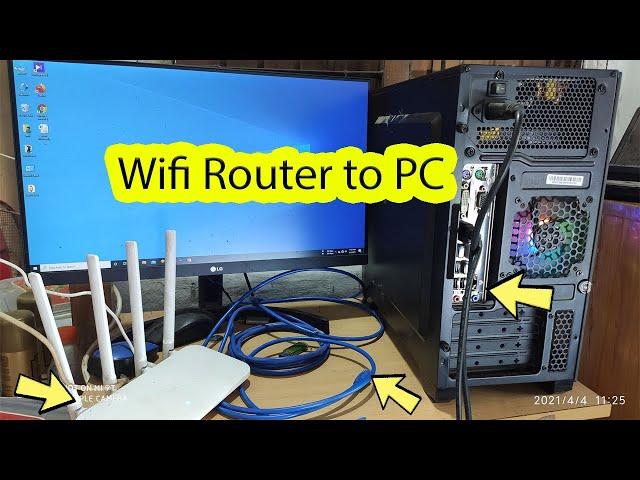 Connect computer to router with ethernet cable