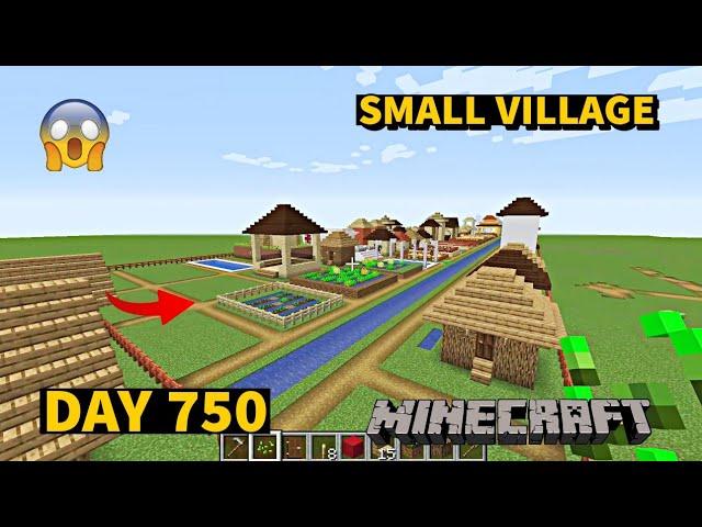 I build Small Village in Minecraft Creative mode 2025 Day 750