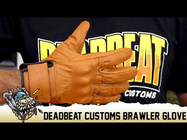 Deadbeat Customs Brawler Leather Motorcycle Riding Gloves Overview - DeadbeatCustoms.com