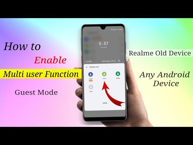 How to Enable Multi User Function Any Android Device 2023 | who to enable guest mode Realme device