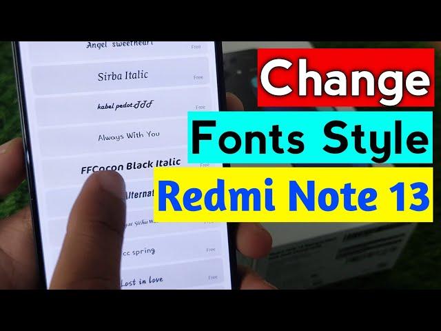 How to Change Font Style in Redmi Note 13 Pro | Sky tech