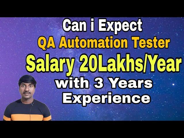 What is the QA Automation Tester Salary  with 3 Years of Experience | SDET Salary |  #byluckysir