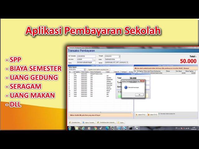 Software Aplikasi Pembayaran SPP | uang Gedung | Seragam | Biaya Semester | Buku dll