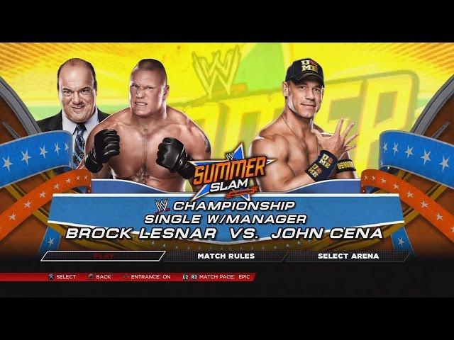 WWE 2K14 - John Cena vs Brock Lesnar SummerSlam for the WWE World Heavyweight Championship