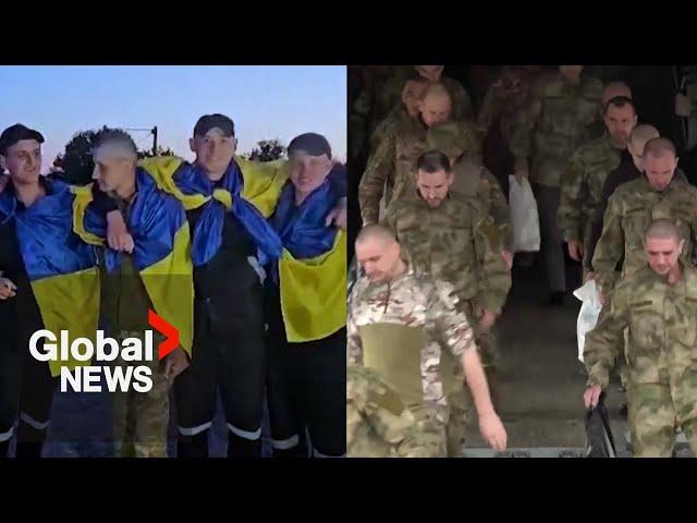 90 Russian, Ukrainian prisoners of war return home following prisoner swap