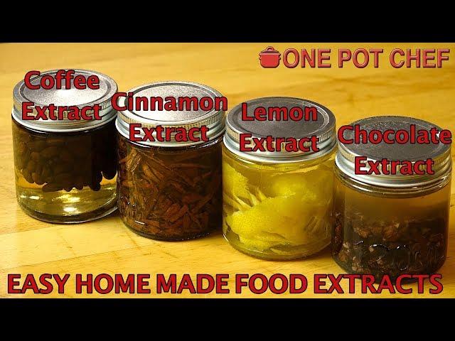 Home Made Food Extracts (Coffee / Chocolate / Lemon / Cinnamon) | One Pot Chef