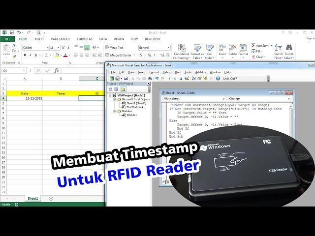 Cara Membuat Timestamp Pada Excel Untuk Mesin Absensi RFID Reader