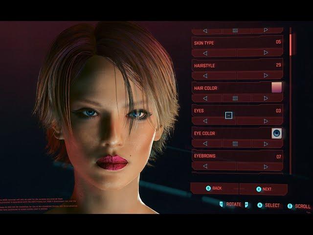 Cyberpunk 2077 Update 1.5 Character Customization Female V