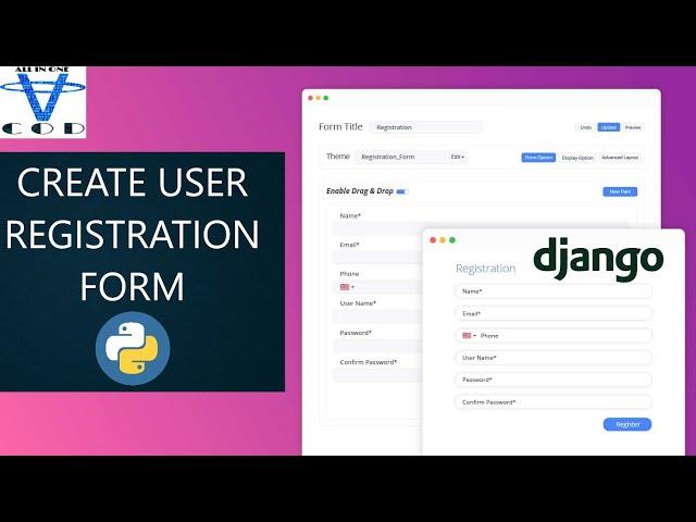 Django User-Registration Form | sign-up  | How To Create Register Form In Django | All In One Code