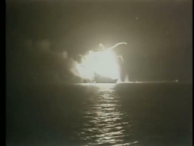 Footage of Argentinian Air Raids against the British Fleet during the Falklands War