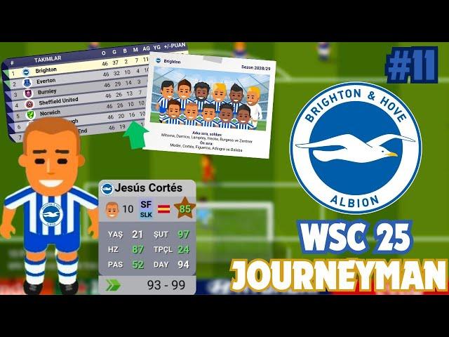 WSC 25 Journeyman Kariyeri #11 | 99 Potansiyel Forvet,Hello Premier League  | Brighton FC