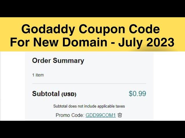 Godaddy Promo Code For Hosting & New Domain | October 2023 |