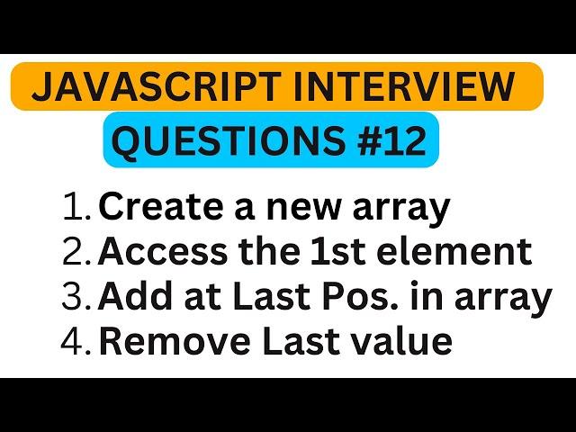 12. Javascript Array || Basic Array ||  Interview Questions || in Hindi Part 1