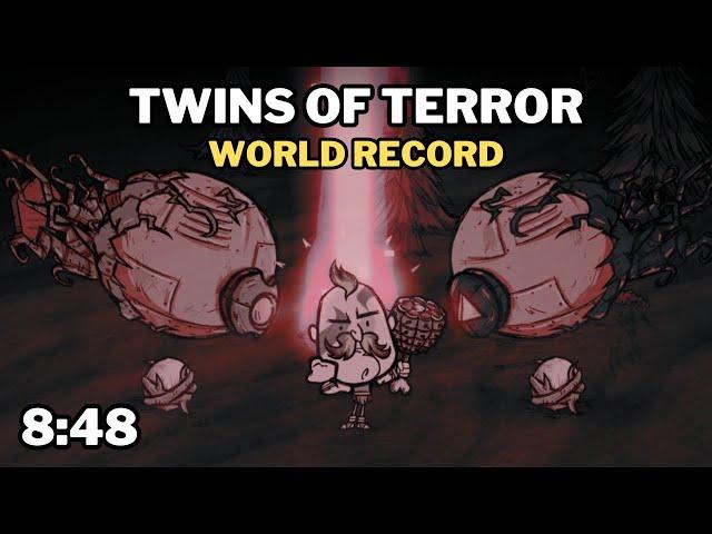 Twins of Terror World Record Speedrun (Unseeded, Night only) - Don't Starve Together | DST