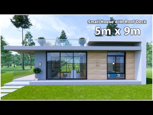 Modern small House | 5m x 9m with Roof Deck