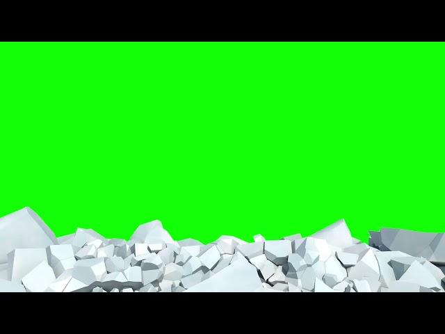 Green screen snow wall break