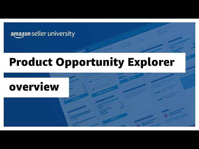 Product Opportunity Explorer overview