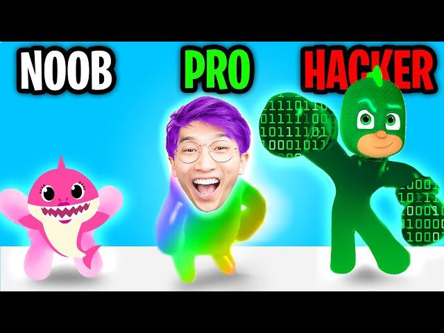 Can We Go NOOB vs PRO vs HACKER In JOIN BLOB CLASH 3D!? (LANKYBOX FUNNY MOMENTS!)