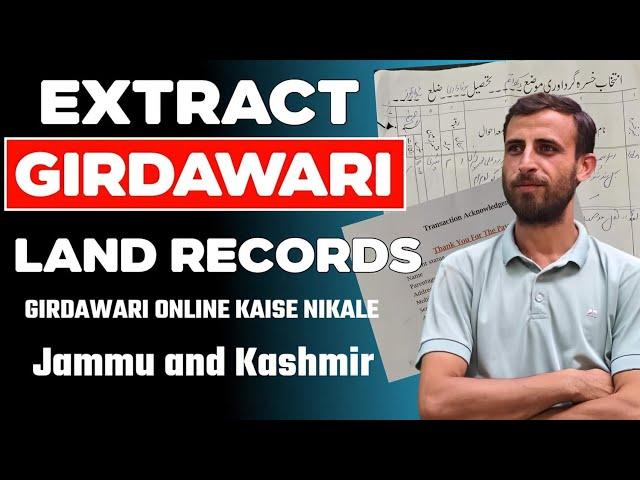 extract of Girdawari | Jk revenue department| land records| digital Kashmir