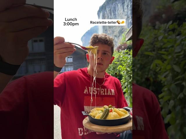 I travel to Switzerland to eat Swiss food for the whole day!